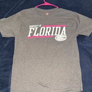 Hanes Dark Gray Florida Graphic Tee Ladies Med , new no tags